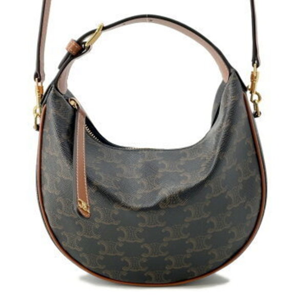 Celine Triomphe Teen Lulu calfskin handbag brown - Picture 1 of 8
